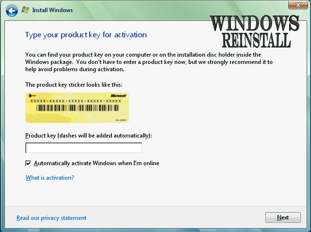Key Windows Vista Home Premium